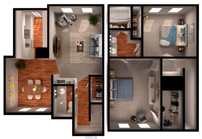 2 BR 1.5 bth Townhouse (gas) A15 floor plan